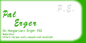 pal erger business card